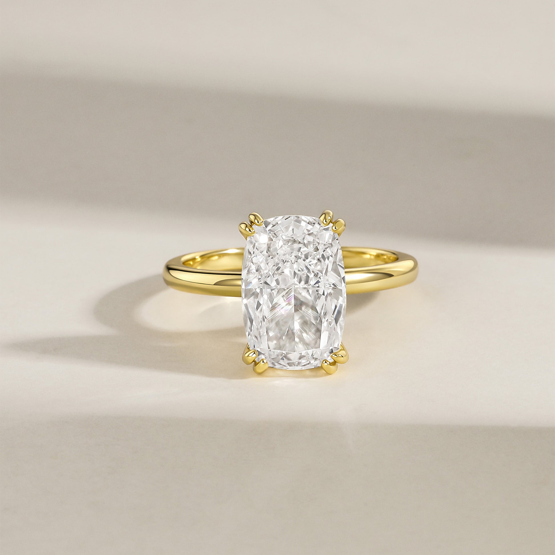 eamti ring, eamti wedding set, solitaire elongated cushion cut engagement ring, solitaire engagement ring, cubic zirconia, hidden halo, elongated cushion cut, 14K Gold‑Plated, rings under 50, travel ring, travel rings, eamti jewelry