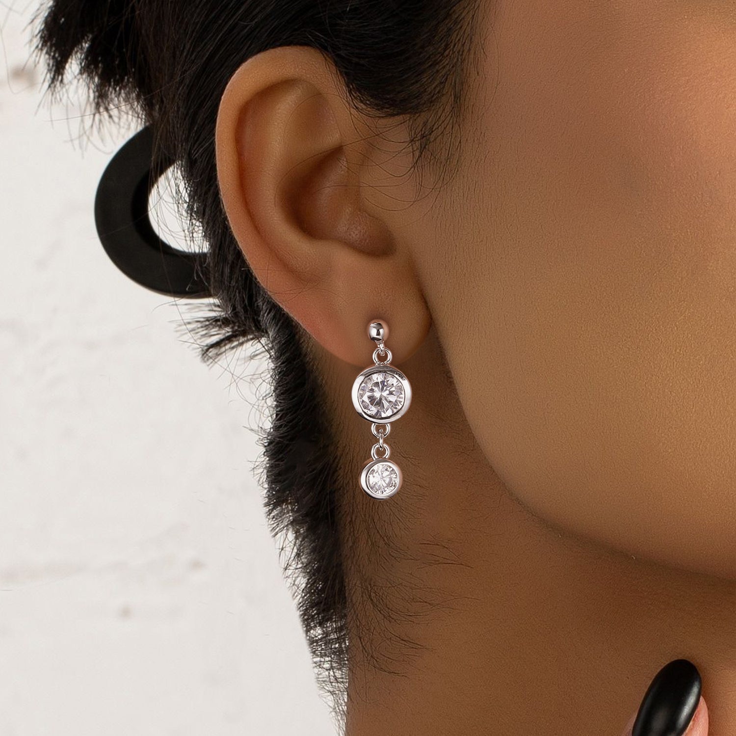 moissanite earrings, moissanite wedding earrings, moissanite travel earrings, silver earrings for women, dainty earrings