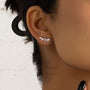 moissanite earrings, moissanite stud earrings, silver earrings studs, sterling silver cubic zirconia earrings, cubic zirconia earrings, cute earrings
