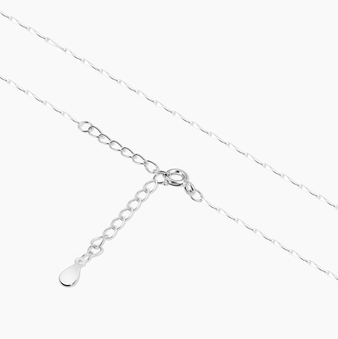 Sterling Silver Teardrop Beaded Necklace
