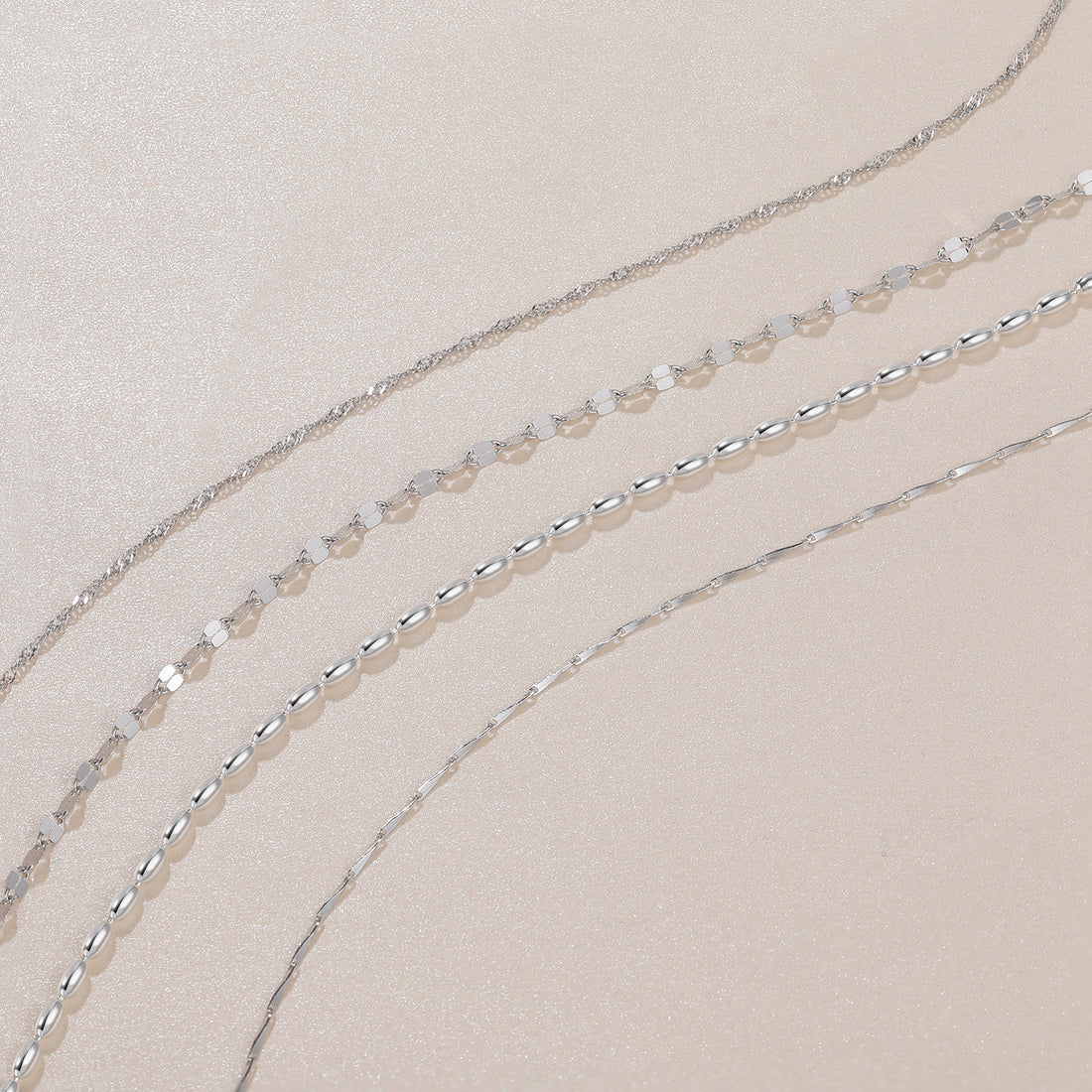 Sterling Silver Imitation Shell Chain