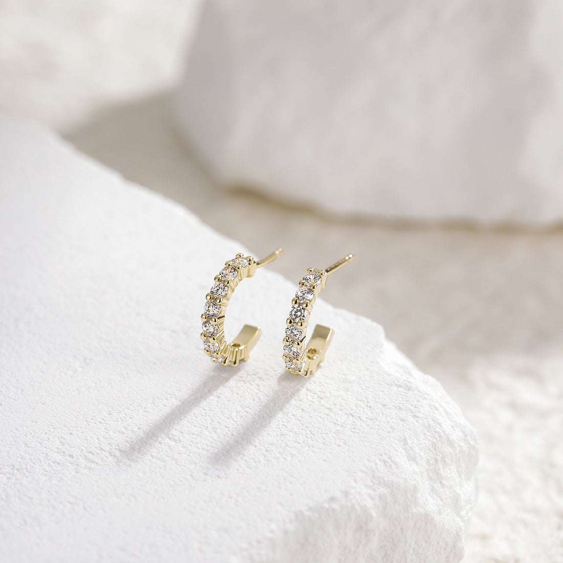 Classic Moissanite Hoop Earrings