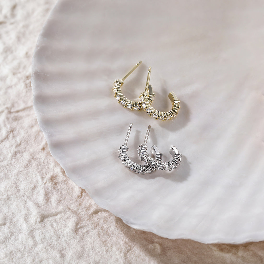 Classic Moissanite Hoop Earrings