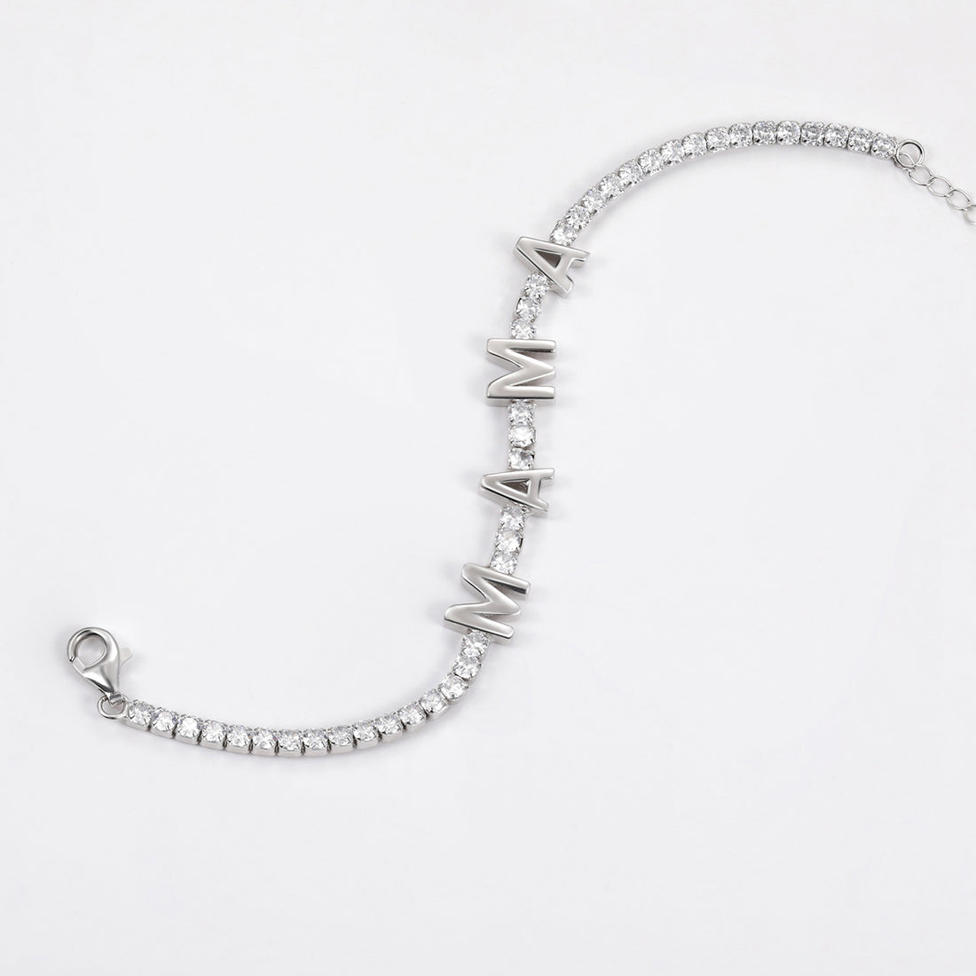 MAMA Cubic Zirconia Tennis Bracelet