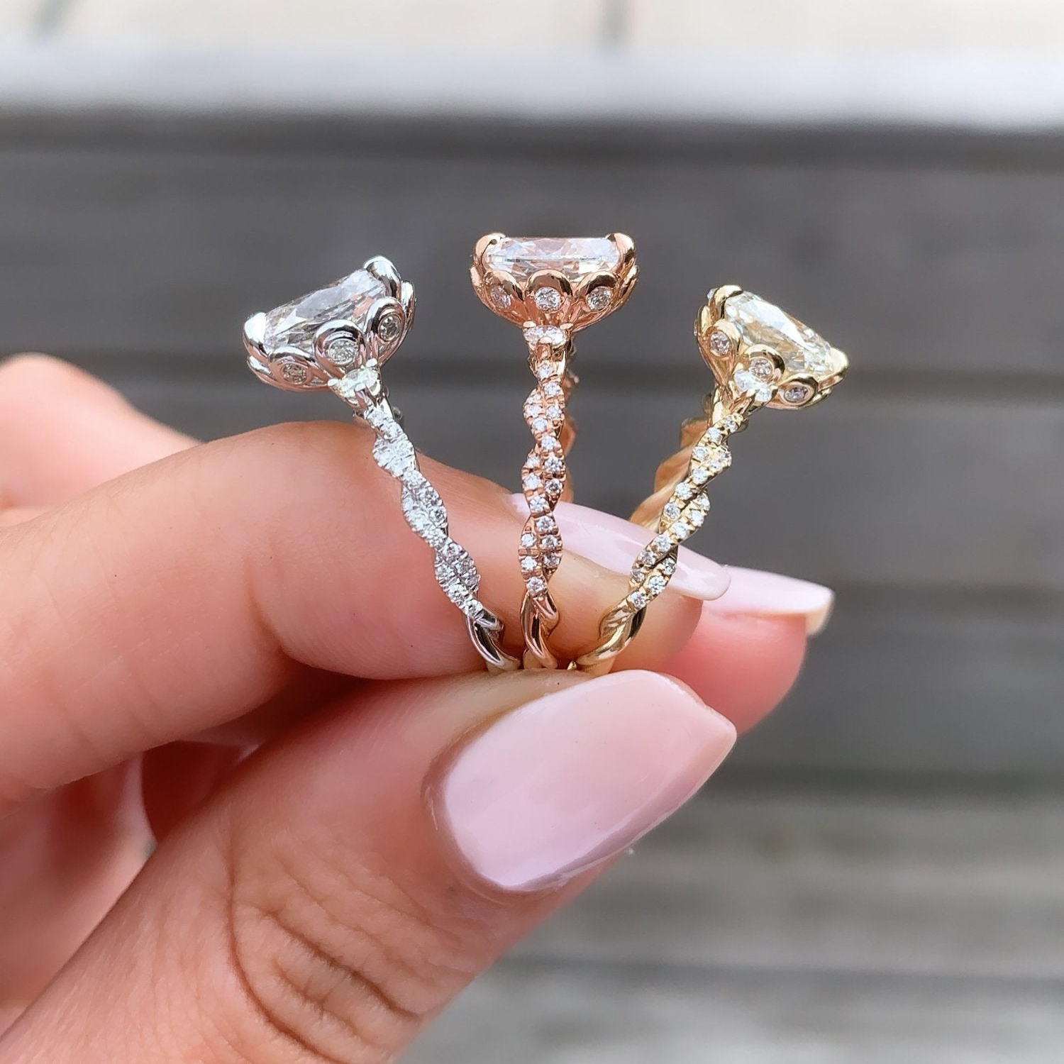 sterling silver rings, twisted gemstone rings, Eamti, cubic zirconia ring, stackable ring, affordable jewelry for woman, cheap ring under $50, fake diamond rings, travel rings