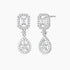 teardrop, bridal earrings, emerald cut, wedding earrings, pear cut, statement earrings, dangling earrings