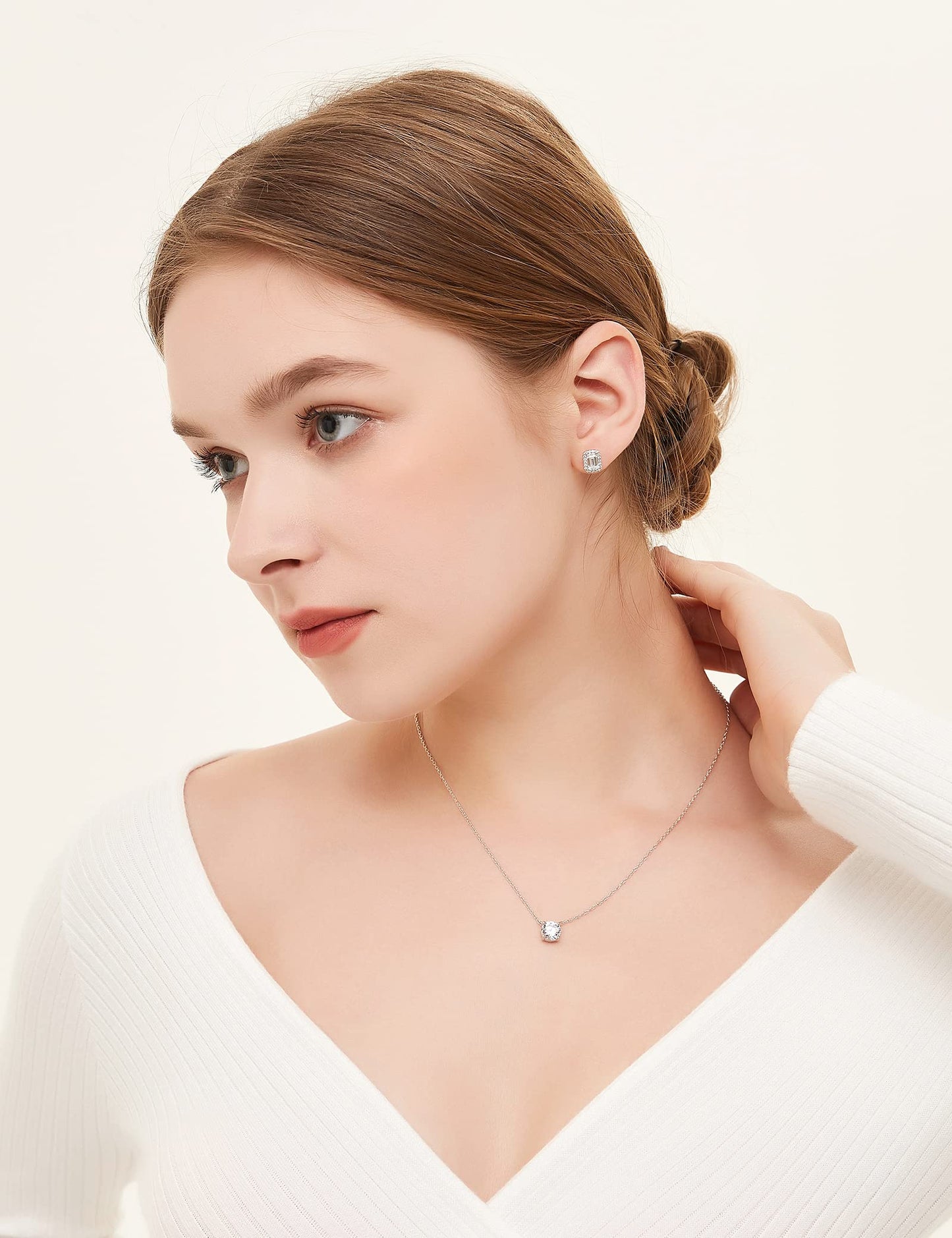 Square Cut Cubic Zirconia CZ Earrings