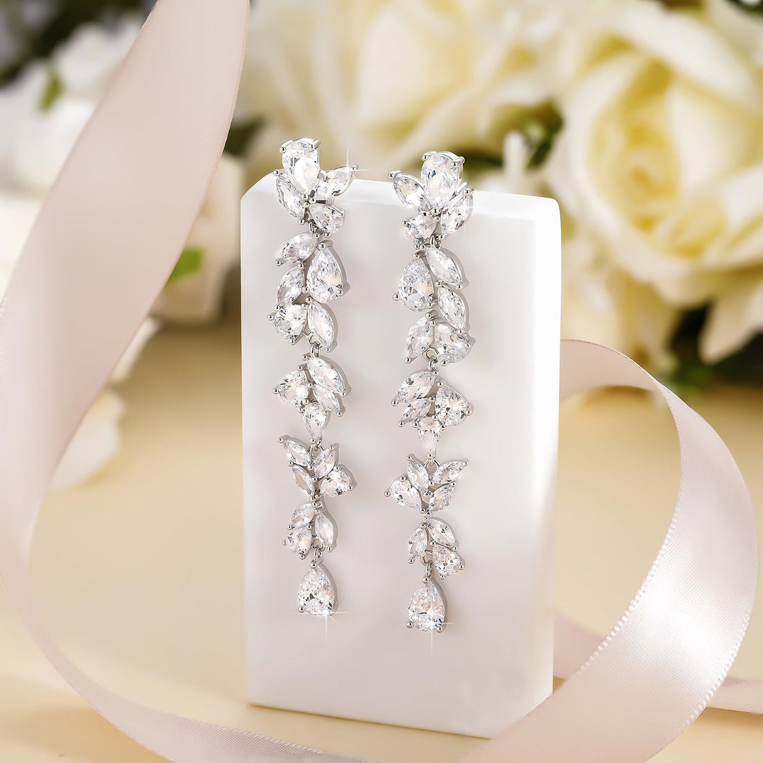 cubic zirconia earrings studs, drop earrings, cz stones, cheap earrings, affordable jewelry