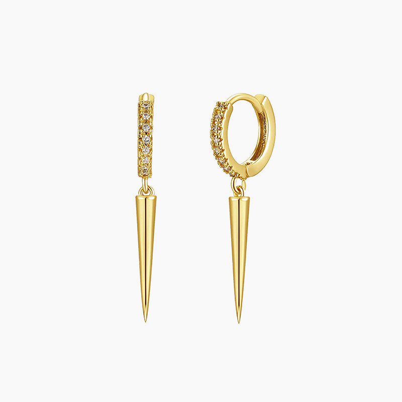 Sterling Silver Tapered Dangle Earrings