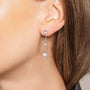 freshwater pearl earrings, silver pearl earrings, pearl earrings drop