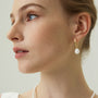 drop earrings, gold earrings, 14k gold plated, freshwater pearls, pearl bridal earrings, pearl wedding earrings, freshwater pearl earrings for women, gold plated earrings,