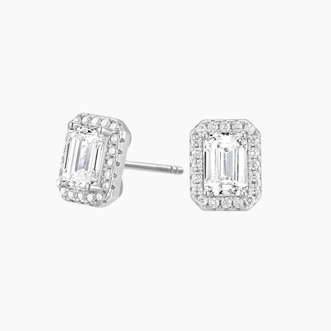 Square Cut Cubic Zirconia CZ Earrings