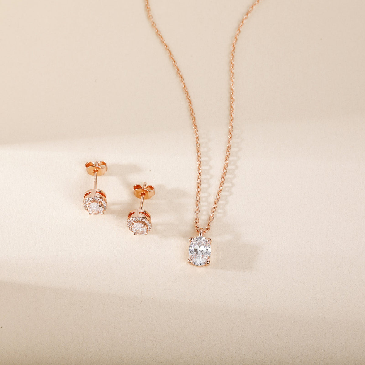 14K Gold Plated CZ Pendant Necklace
