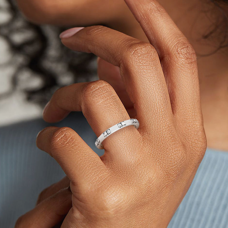 womens eternity ring, sterling silver eternity band, cz engagement ring set, sterling silver eternity ring, silver eternity ring, eternity band rings, eternity band engagement ring