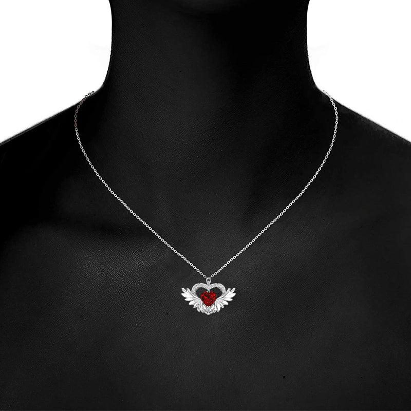 heart pendant necklace, silver necklace for women, gemstone heart necklace, eamti necklace