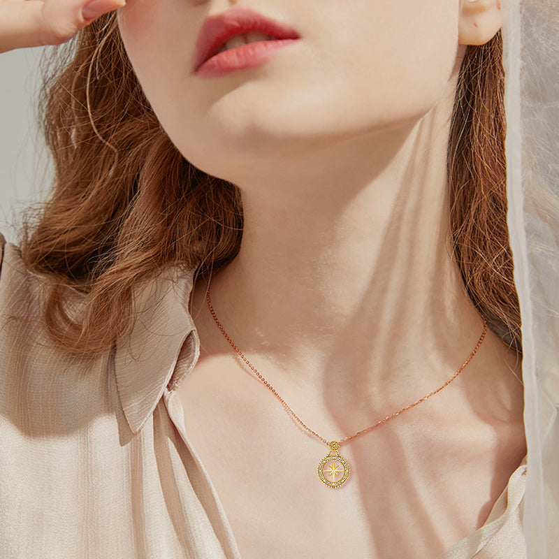 Eight-pointed Star Sweater Necklace