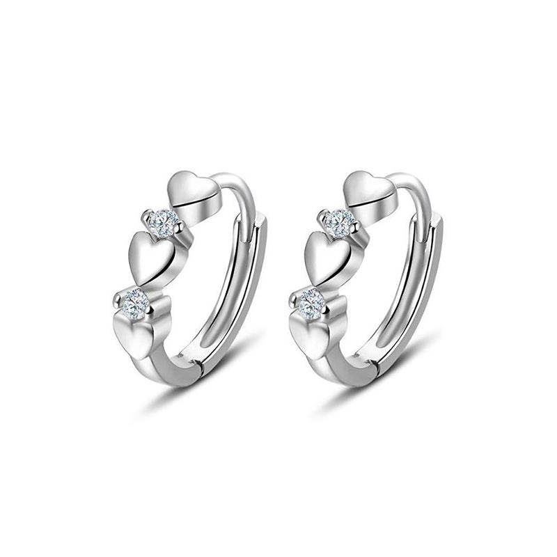 Heart-shaped Zirconia Earrings