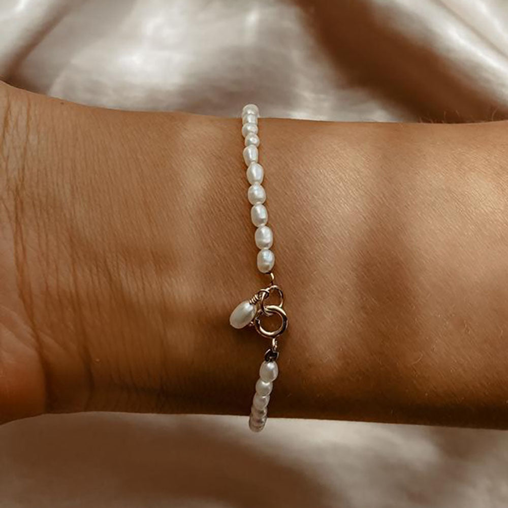 natural pearl bracelet; unique bralcet for women; elegant jewelry; Eamti;