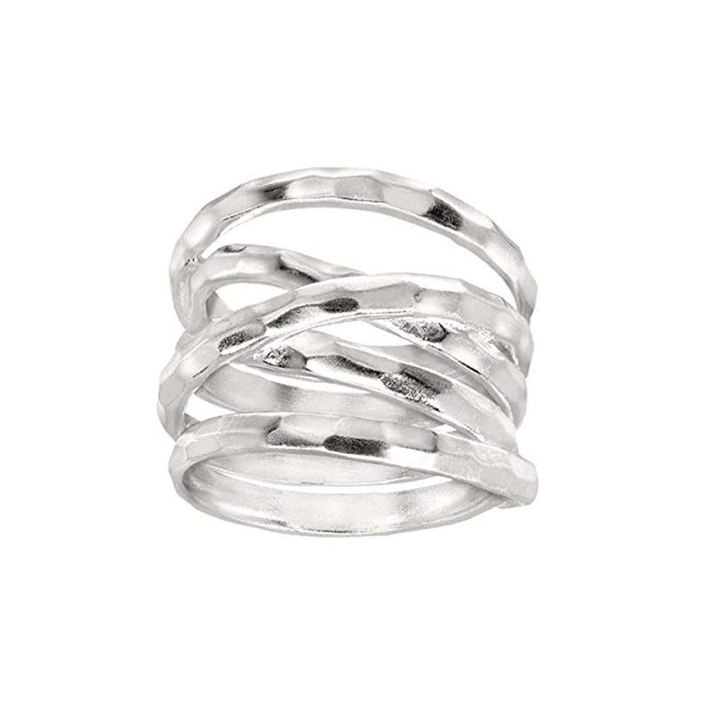 sterling silver rings; overlapping band rings; eamti;