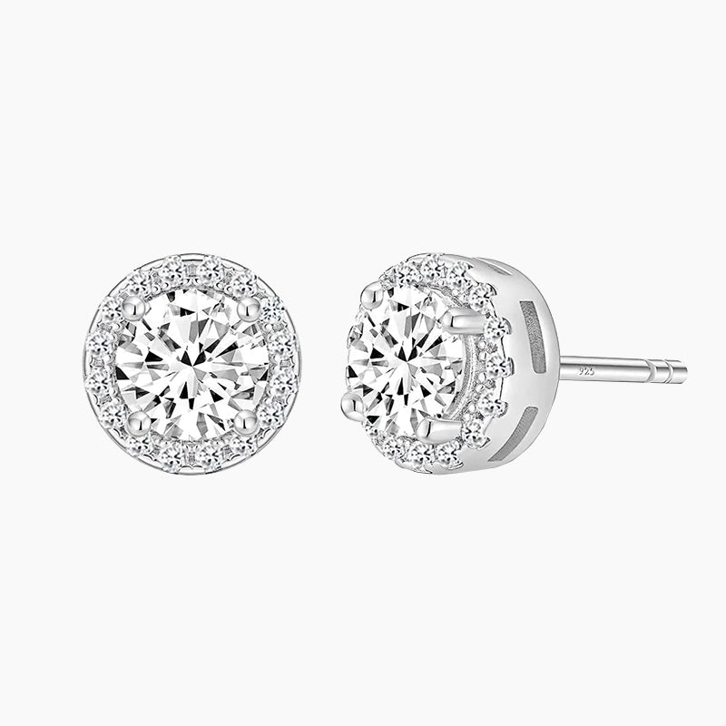 925 Sterling Silver Round Stud Earrings