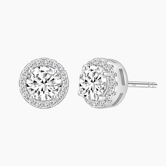 925 Sterling Silver Round Stud Earrings