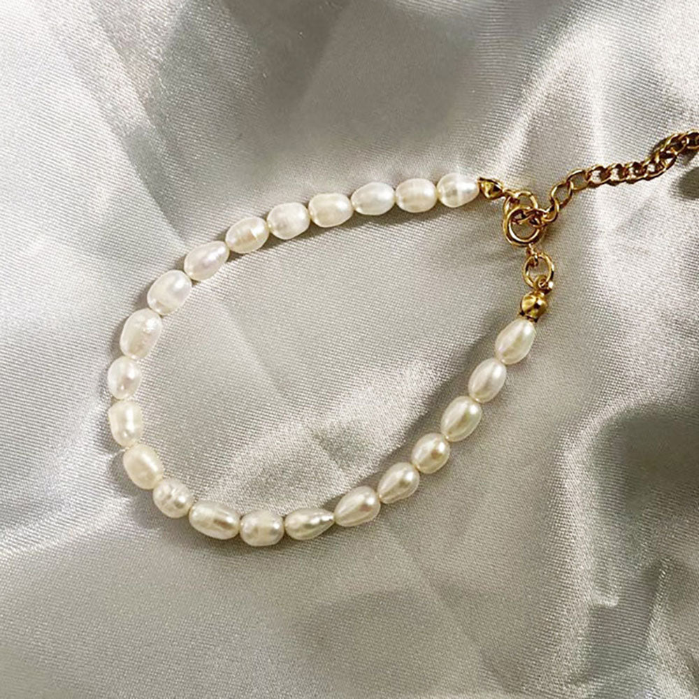 natural pearl bracelet; unique bralcet for women; elegant jewelry; Eamti;