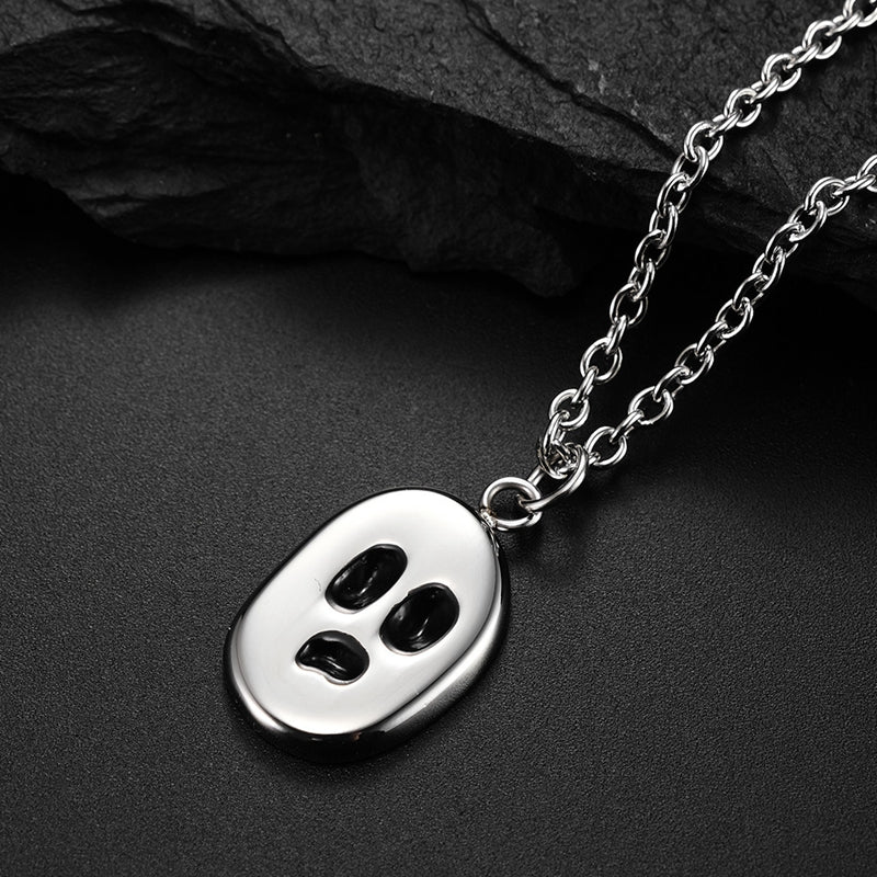 Classic Ghost Face Titanium Necklace