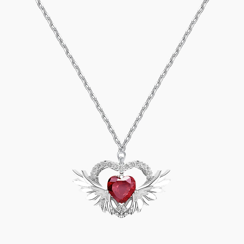 heart pendant necklace, silver necklace for women, gemstone heart necklace, eamti necklace