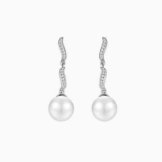 Natural Pearl Solid 925 Sterling Silver Earring Drop