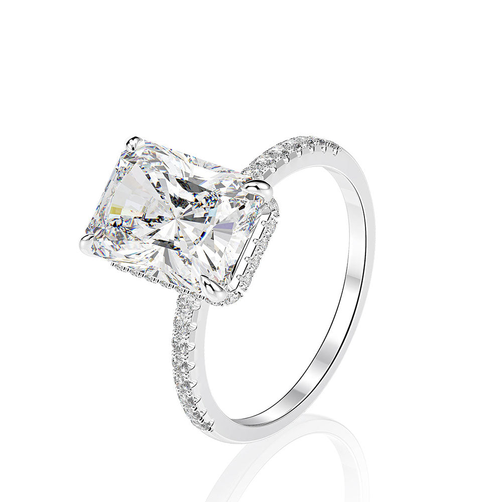 925 sterling silver moissanite rings; unique engagement rings; quality wedding rings; Eamti;