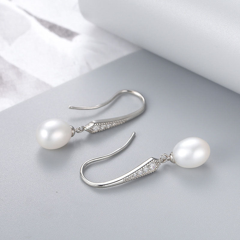 Pearl 925 Silver Drop Earring