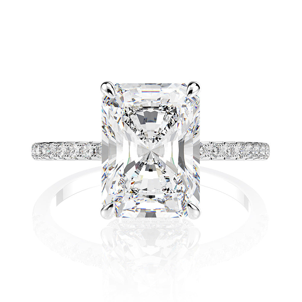 925 sterling silver moissanite rings; unique engagement rings; quality wedding rings; Eamti;