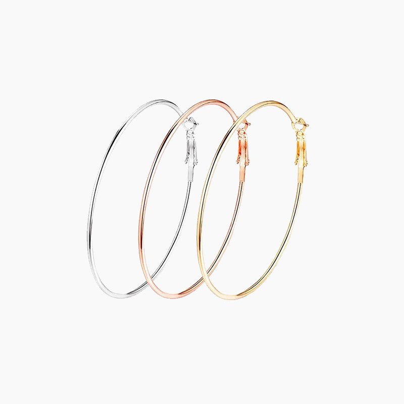 925 silver large hoop earrings