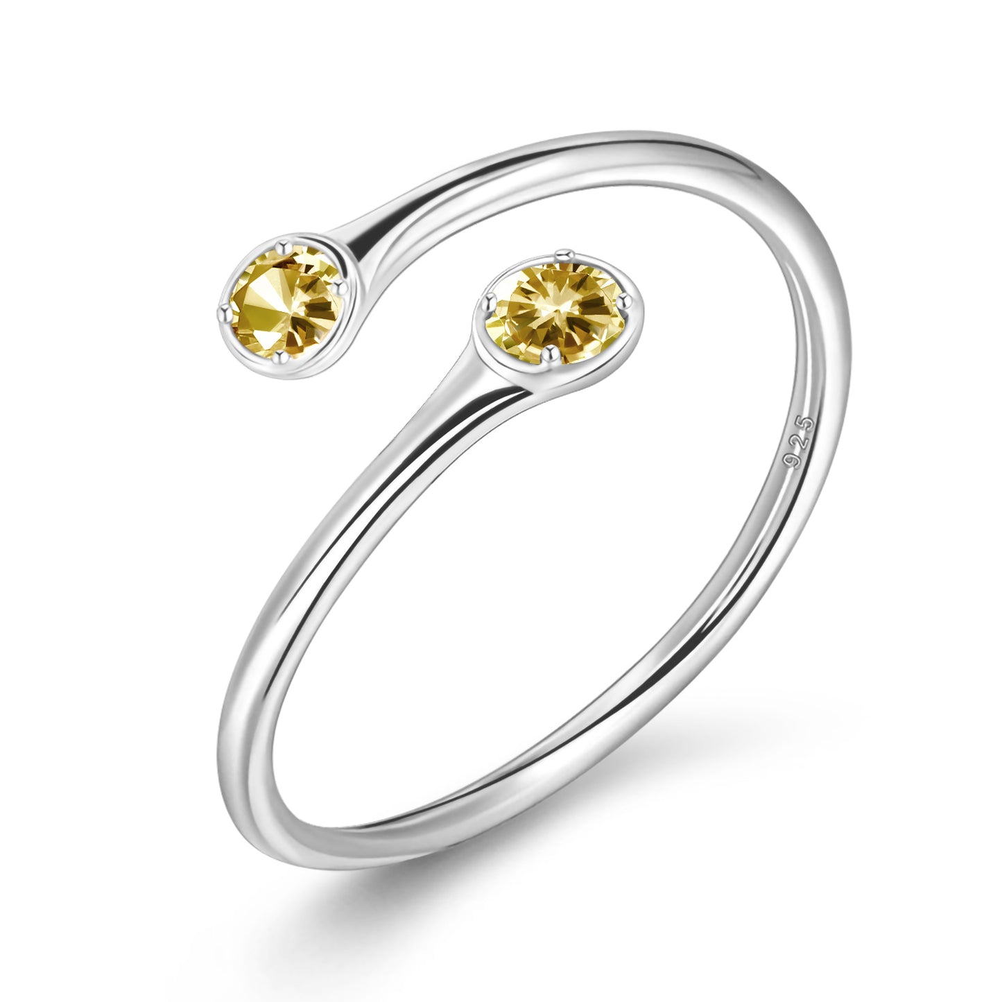 November Double Citrine Birthstone