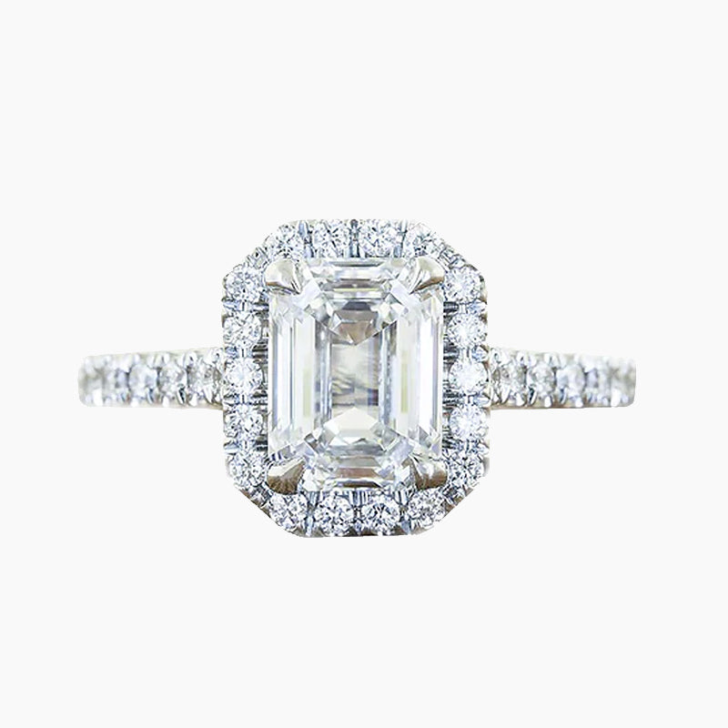 classic halo engagement rings; stylish rings for women; Eamti;