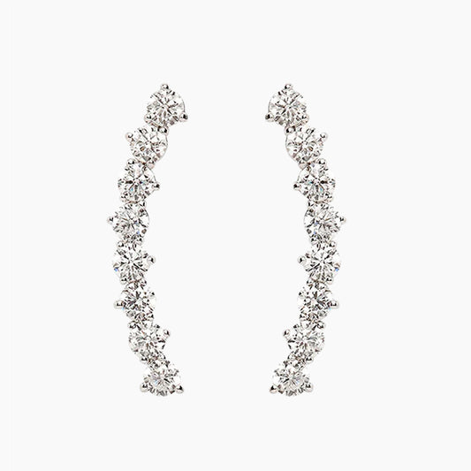 Simple Line Sterling Silver Earrings