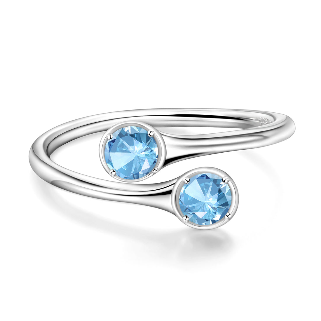 March Double Aquamarine Birthstone