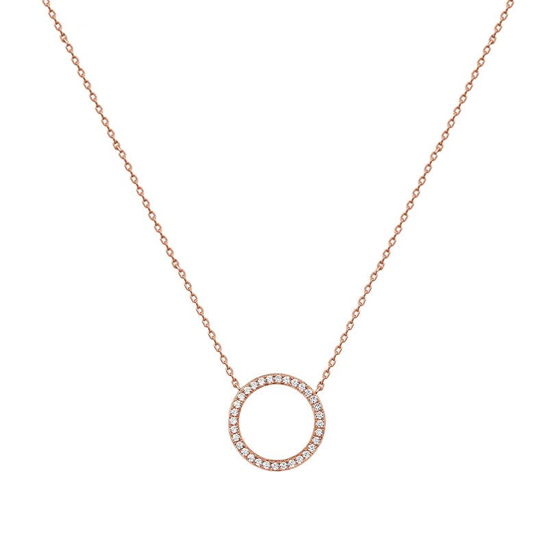 14K Gold Plated Halo Necklace