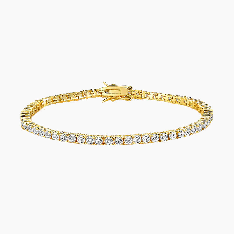 18K Gold Plated Cubic Zirconia Classic Tennis Bracelet