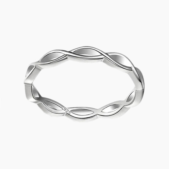 sterling silver rings; simple wedding bands; twist rings; Eamti;