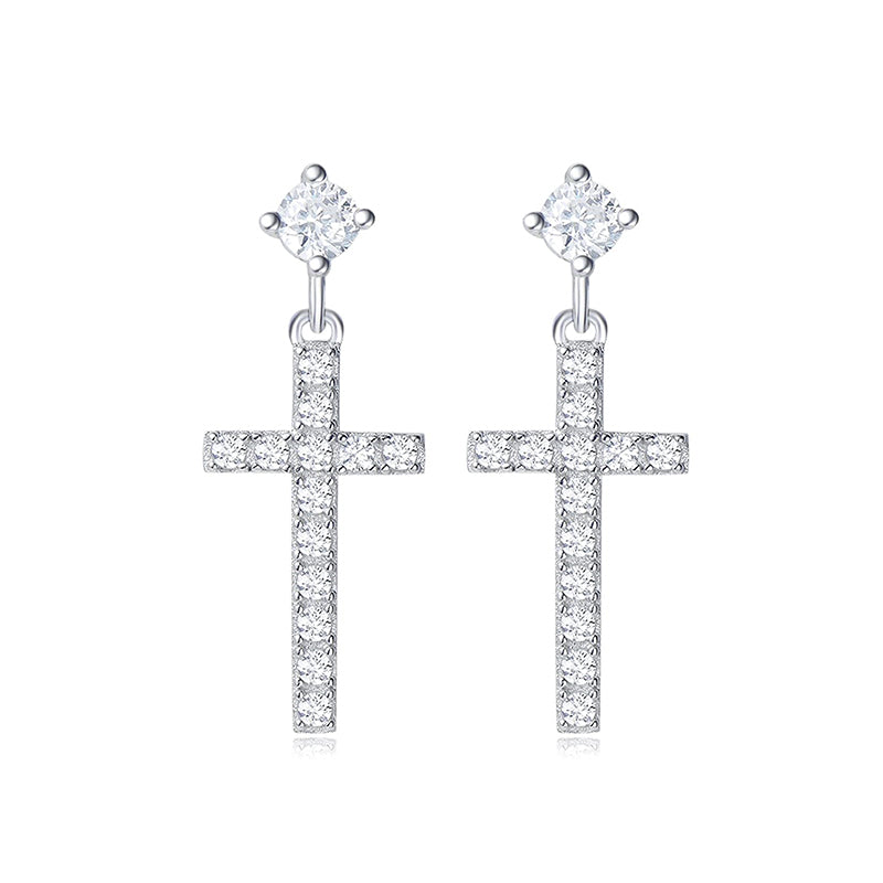 drop earrings; cross earrings; Eamti;