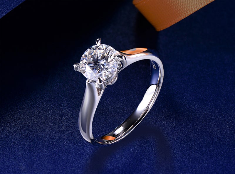 round cut zirconia ring; unique wedding rings; stylish engagement rings; Eamti;