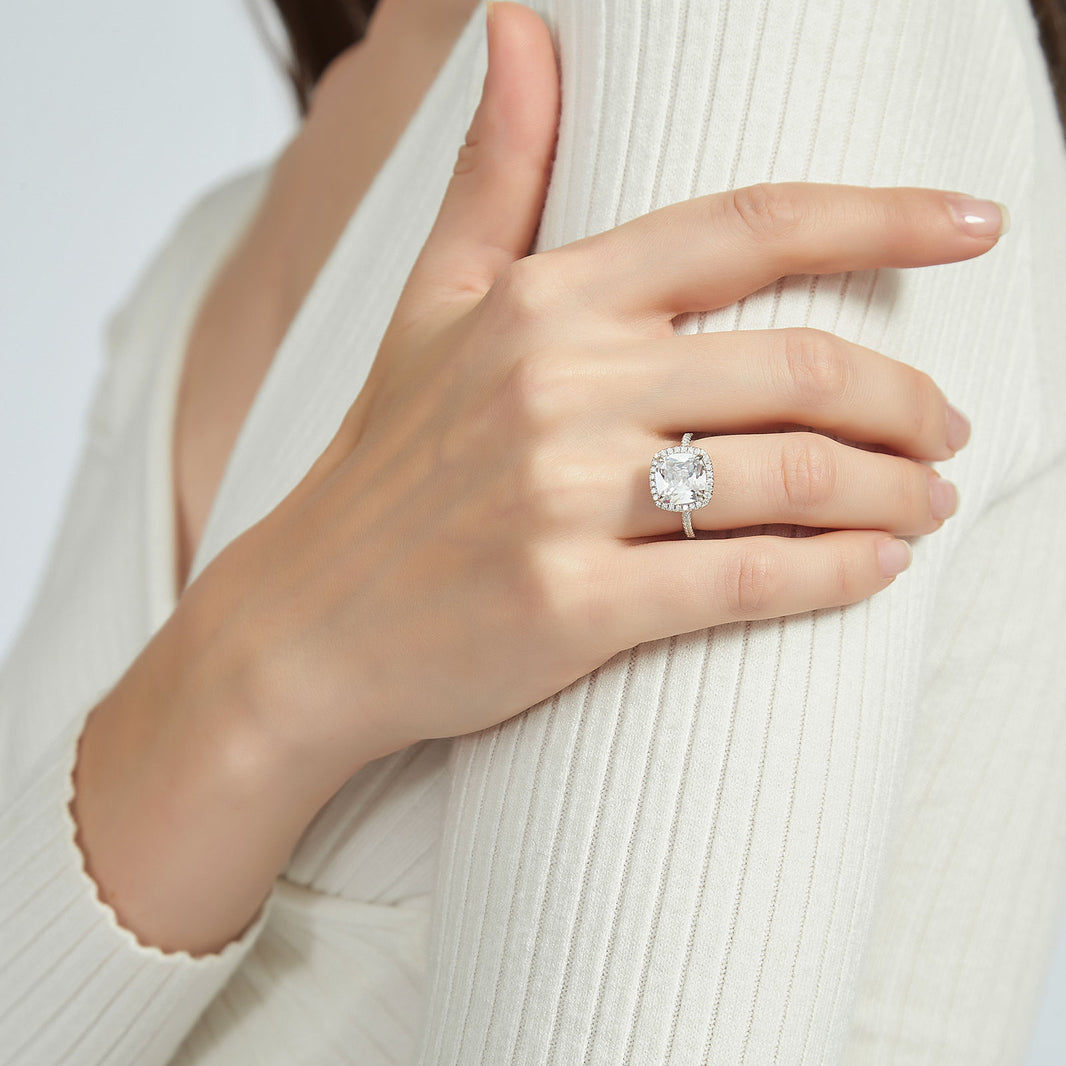 sterling silver ring; stunning wedding rings; Eamti, cubic zirconia ring, stackable ring, affordable jewelry for woman, cheap ring under $50