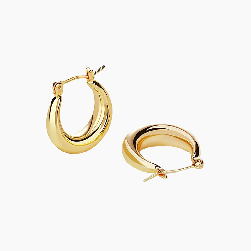 Popular Personality Thick Round Metal Women's Earrings