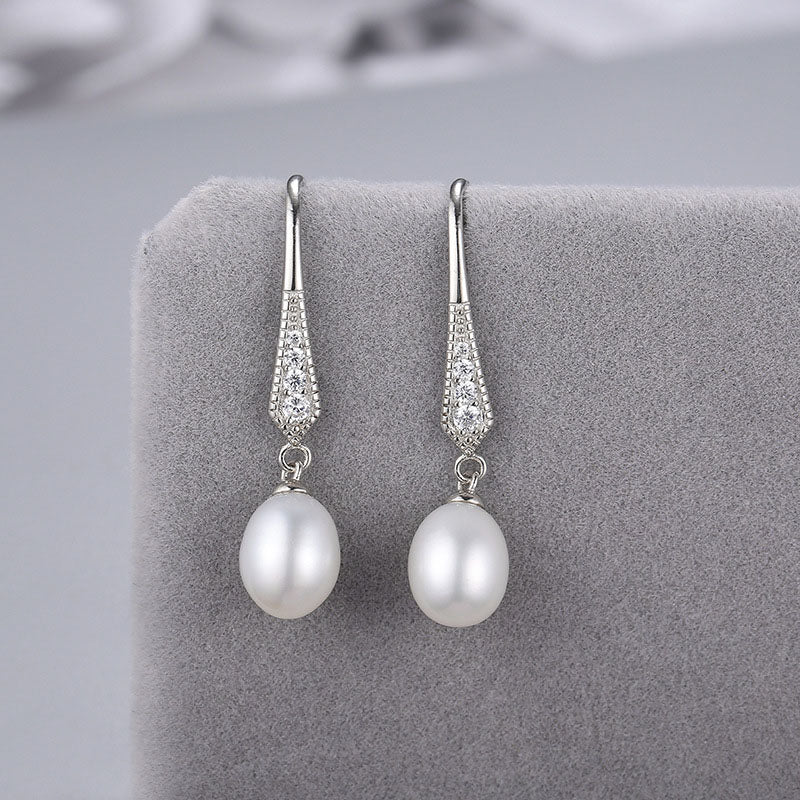 Pearl 925 Silver Drop Earring