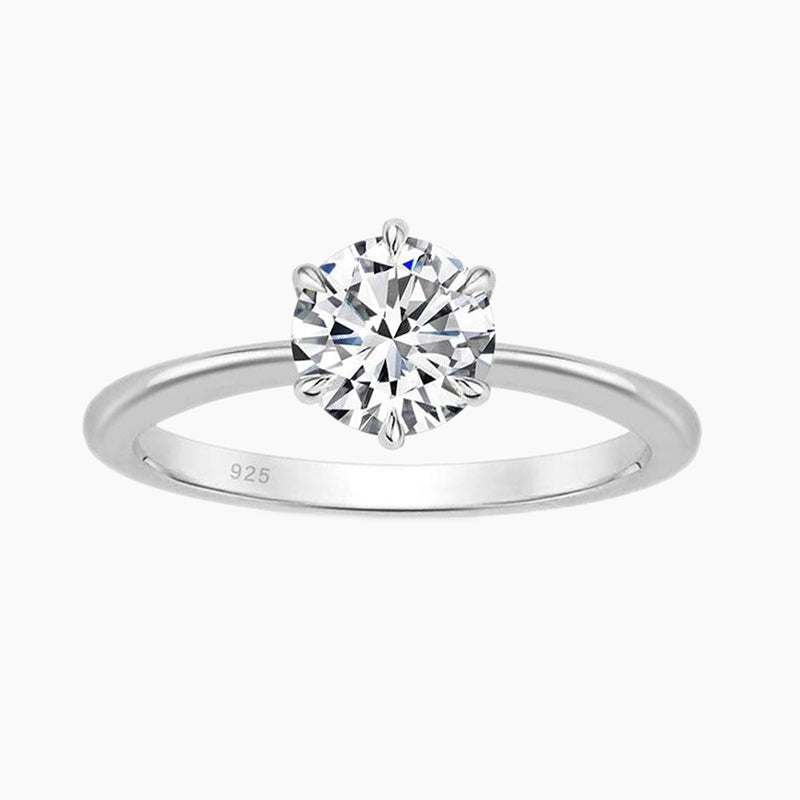 sterling silver rings; simple engagement rings; Eamti;