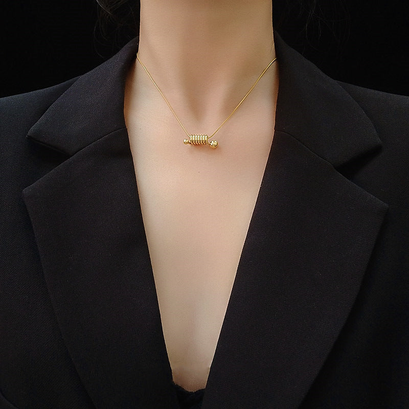 Spiral spring necklace