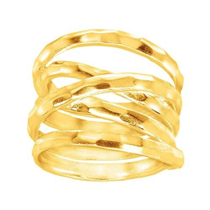 gold overlapping band rings; Eamti;