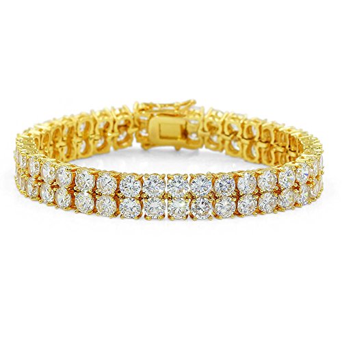 gold bracelet; tennis bracelet; cubic zirconia; Eamti;