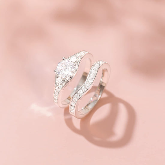 round bridal rings; 0.8ct wedding rings; Eamti;